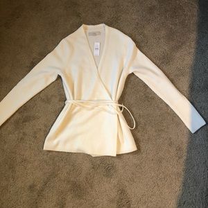 Loft Wrap Sweater - Off White - Sz M